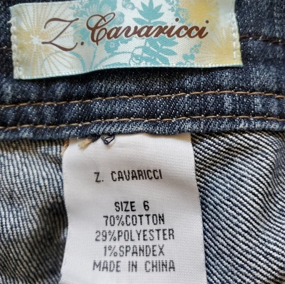 Z. Cavaricci Denim Jeans.  Size 6 - Picture 6 of 6